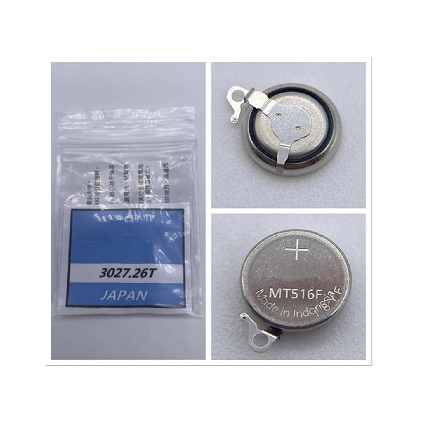 Replacement Battery 3027-26T MT516 MT516F Compatible with Seiko Kinetic V110 V114 V115 V116 VS10