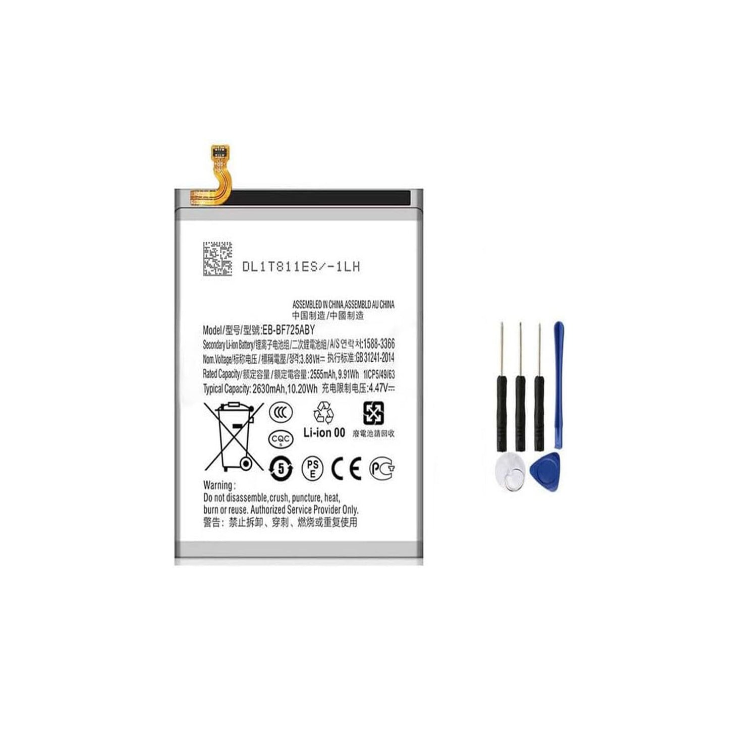 Replacement Battery EB-BF725ABY Replace for Galaxy Z Flip 4 5G 3.88V,2630mAh