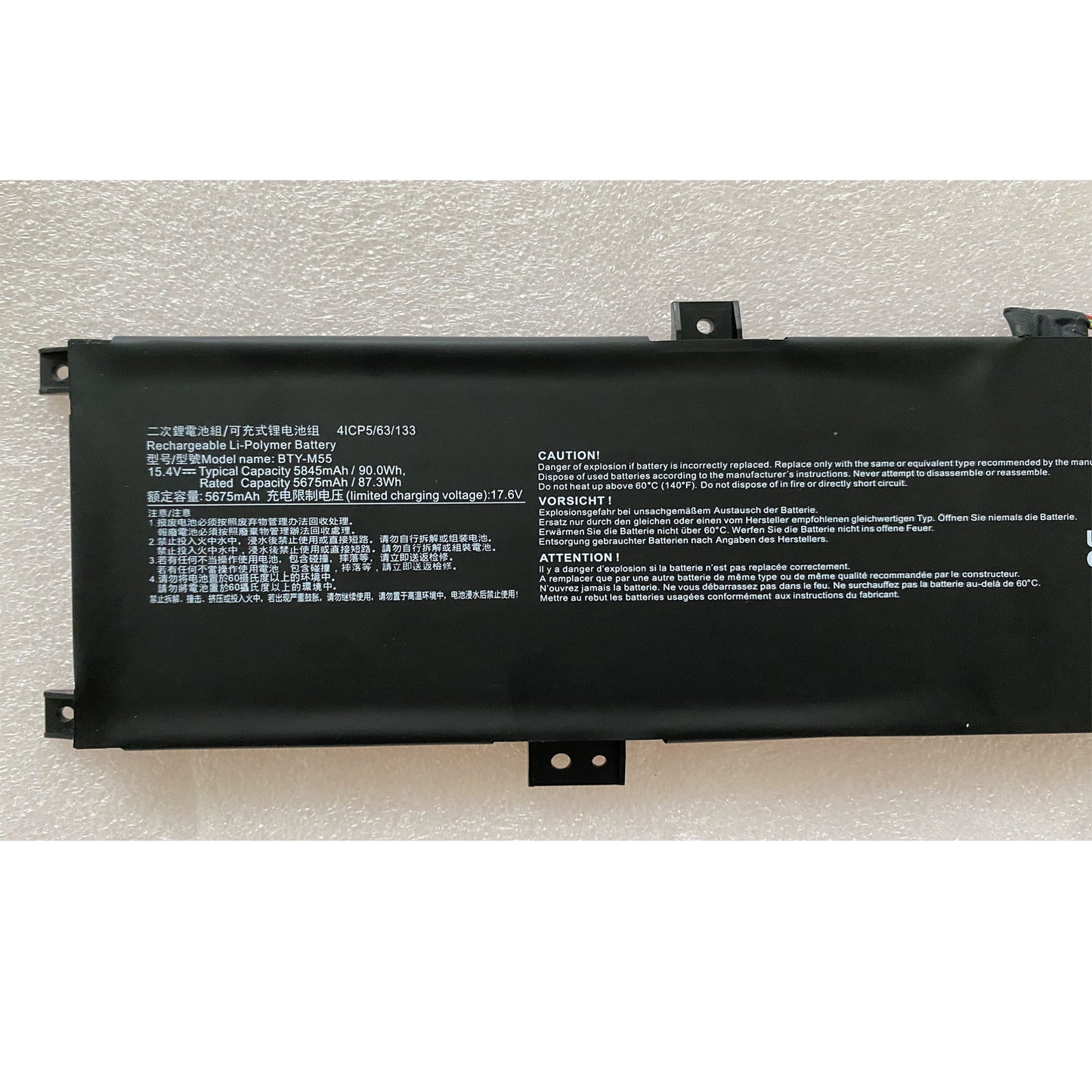 Replacement BTY-M55 925QA055H Battery Replace for MSI Alpha 15 A3DDK, Alpha 15 A4DEK, Alpha 15 B5EEK, Alpha 15 B5Ex