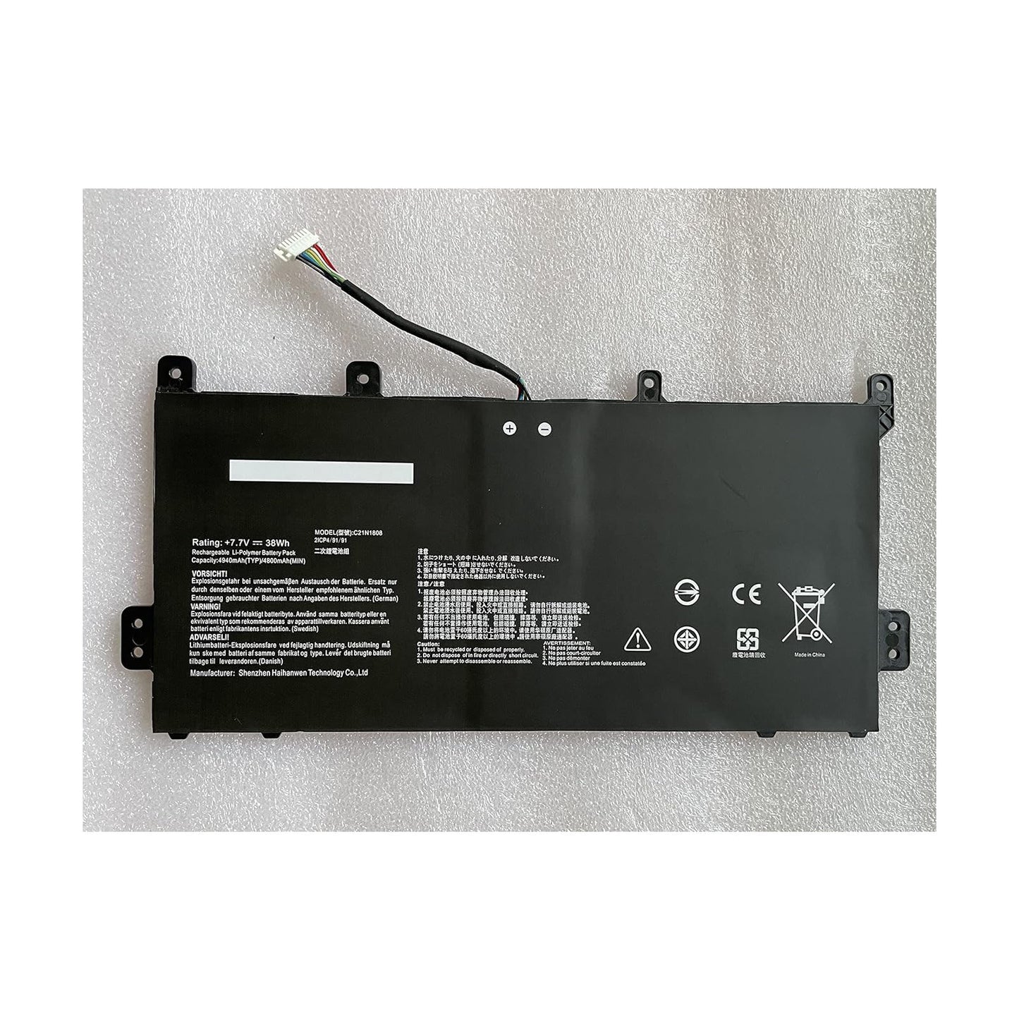 Replacement Battery C21N1808 Compatible with Chromebook C423 C423NA Series C21PqCH 0B200-03060000