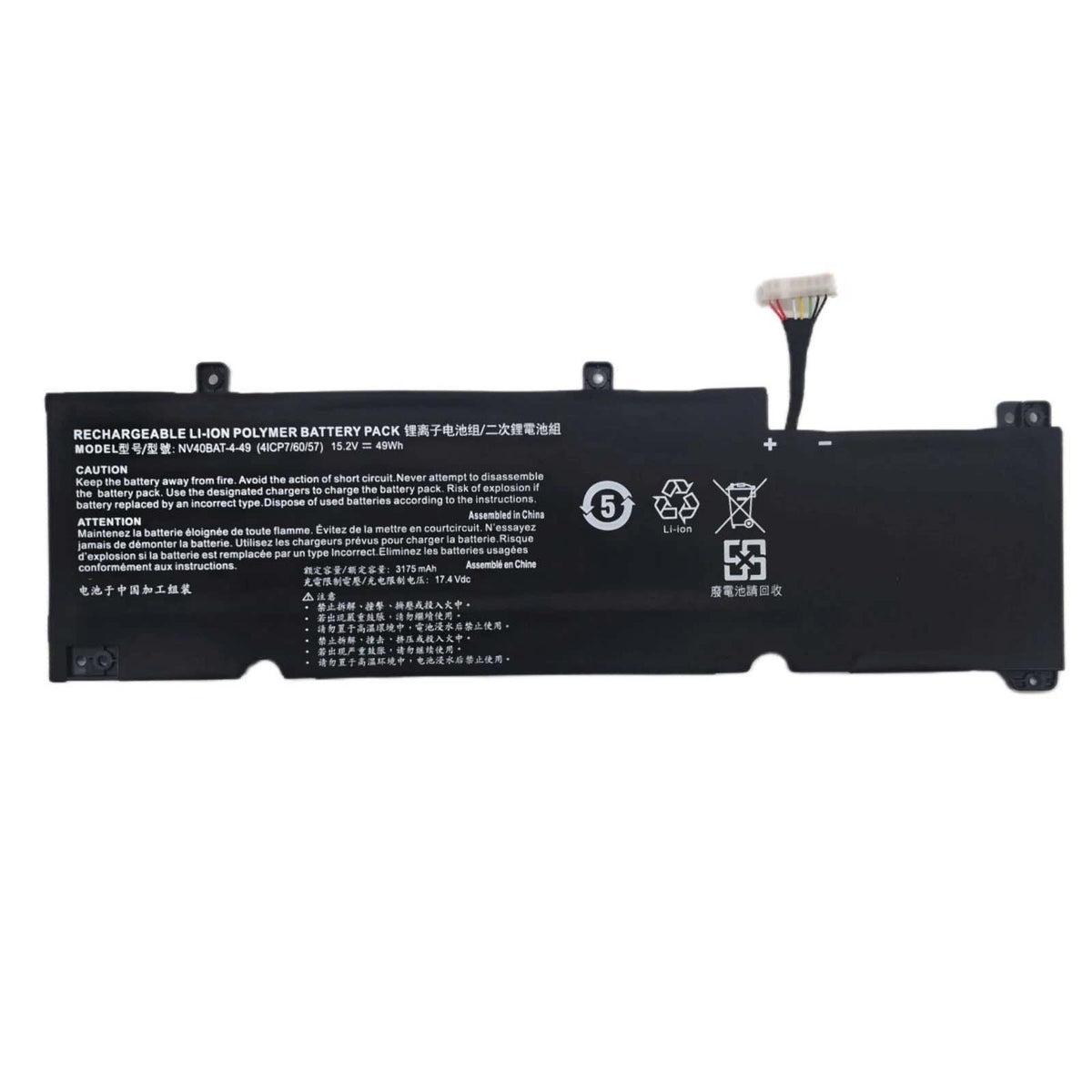 Replacement NV40BAT-4-49 Battery for Clevo Schenker XMG Core 14 Thunderobot IGER Series