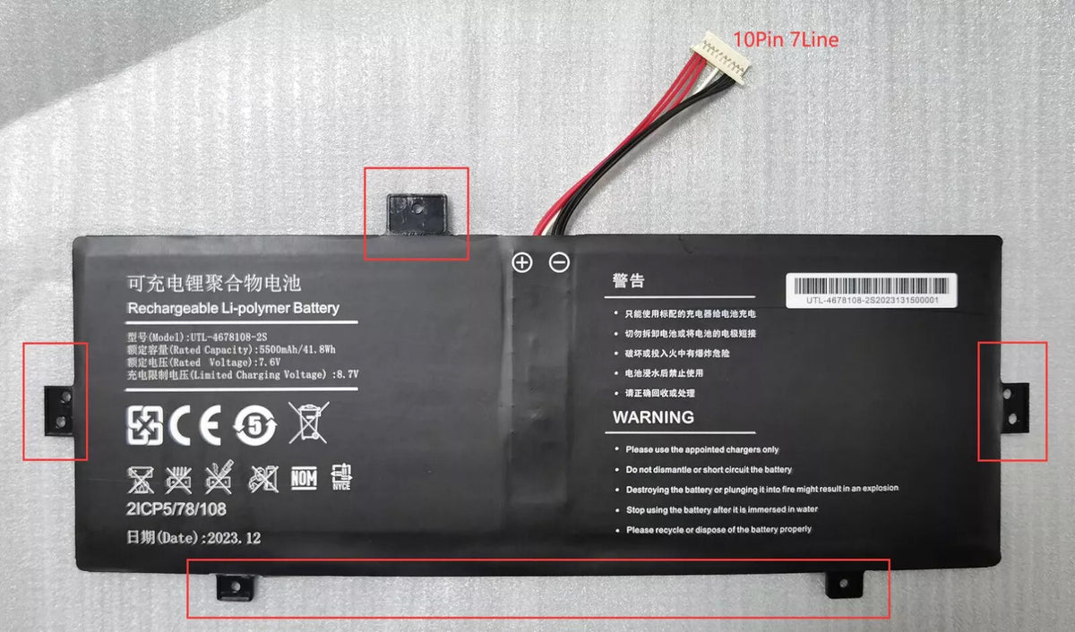 Replacement UTL-467108-2S Battery for Evolve UTL-4678108-2S UTL-3978110-2s 21CP5/78/108