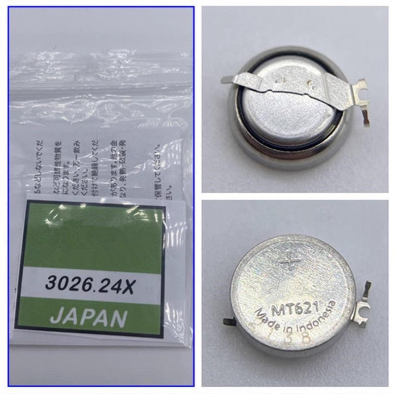 Replacement MT621 3026 24X 3026-24X 302624X Capacitor Battery for SEIKO V137 & V138 Watch