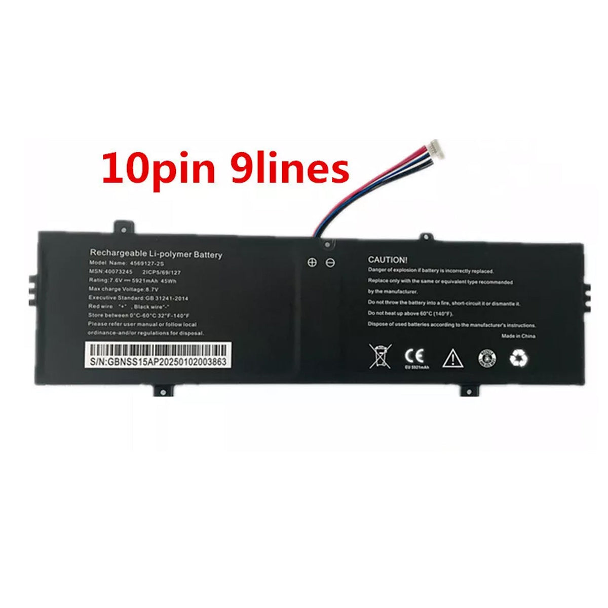 Replacement Battery For Medion E14301 E15301 E15302 4569127-2s NV-3285128-2S 10Pin 9Lines US