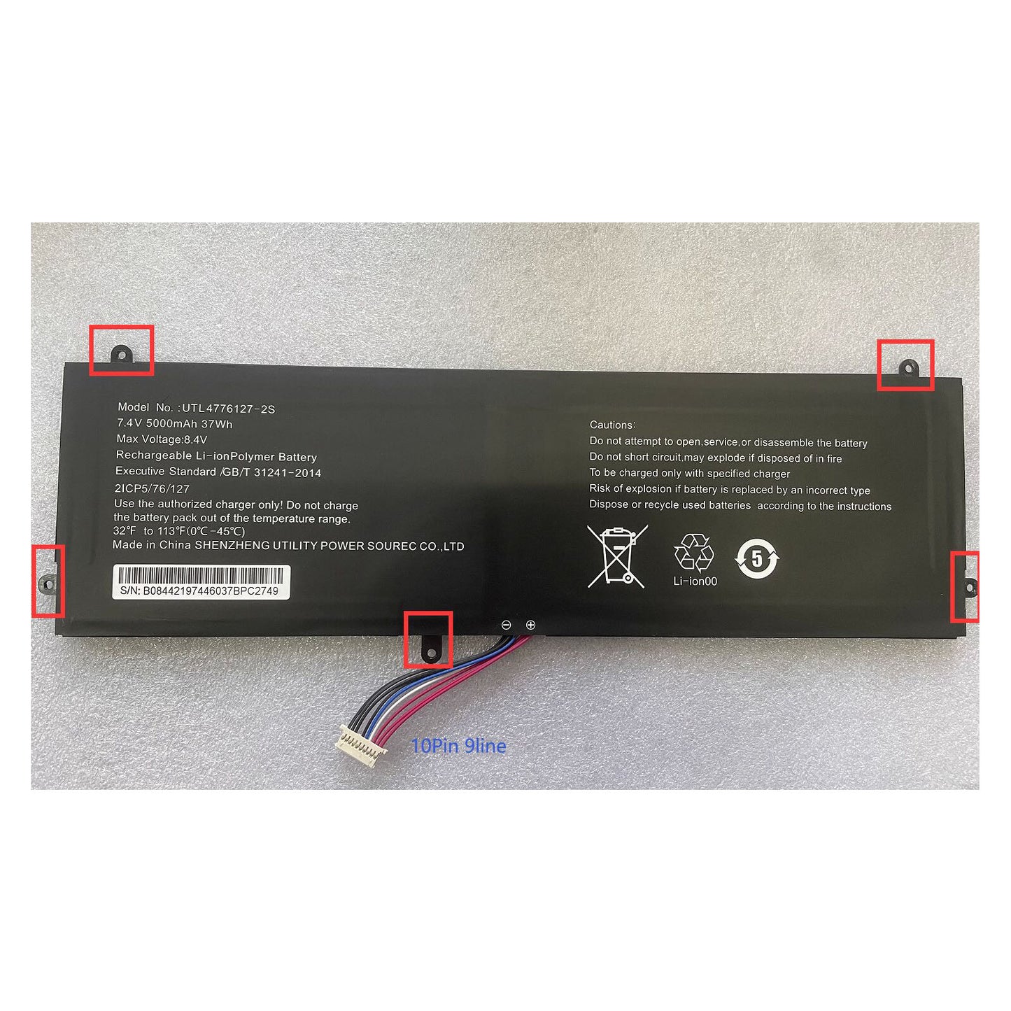 Replacement Laptop NV-4776127-2S Battery for Smartbook 141 PC208PC209 7.4V,5000mAh/37Wh