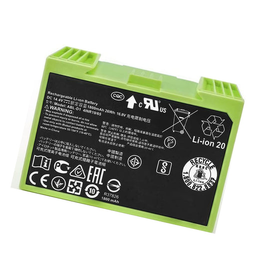 ABL-D1 4624864 4INR19/65 Replacement Battery Compatible with Roomba e5 e6 i3 i4 i6 i7 i8 Series 14.4V,1800mAh
