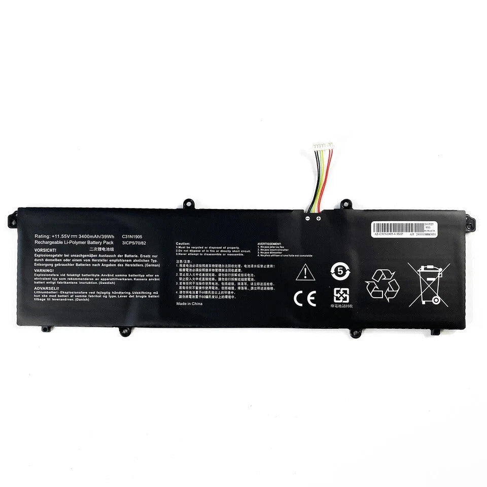 Replacement C31N1905 Battery for Asus VivoBook M1603Q 15 OLED K3500PA F1704ZA 17X K1703Z