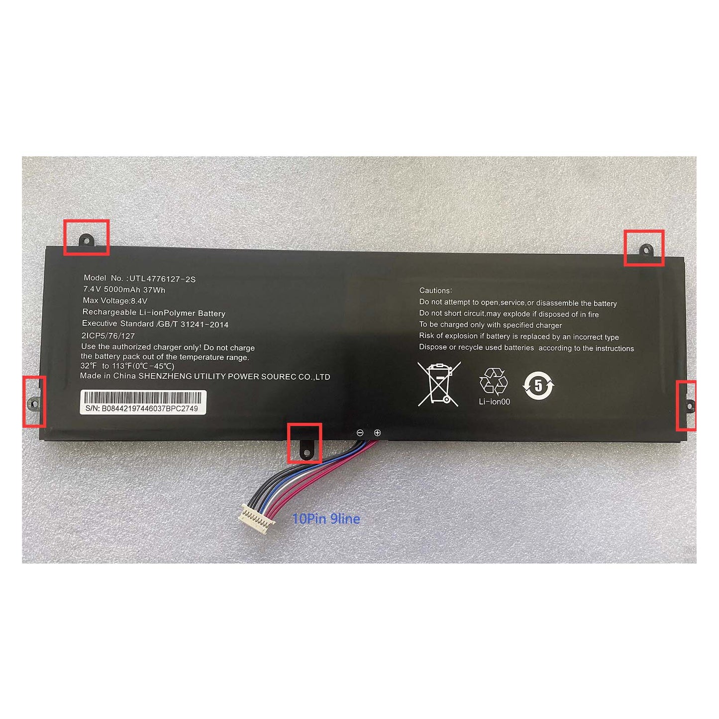 Laptop Replacement NV-4776127-2S UTL4776127-2S Battery Replace for Smartbook 141 PC208PC209