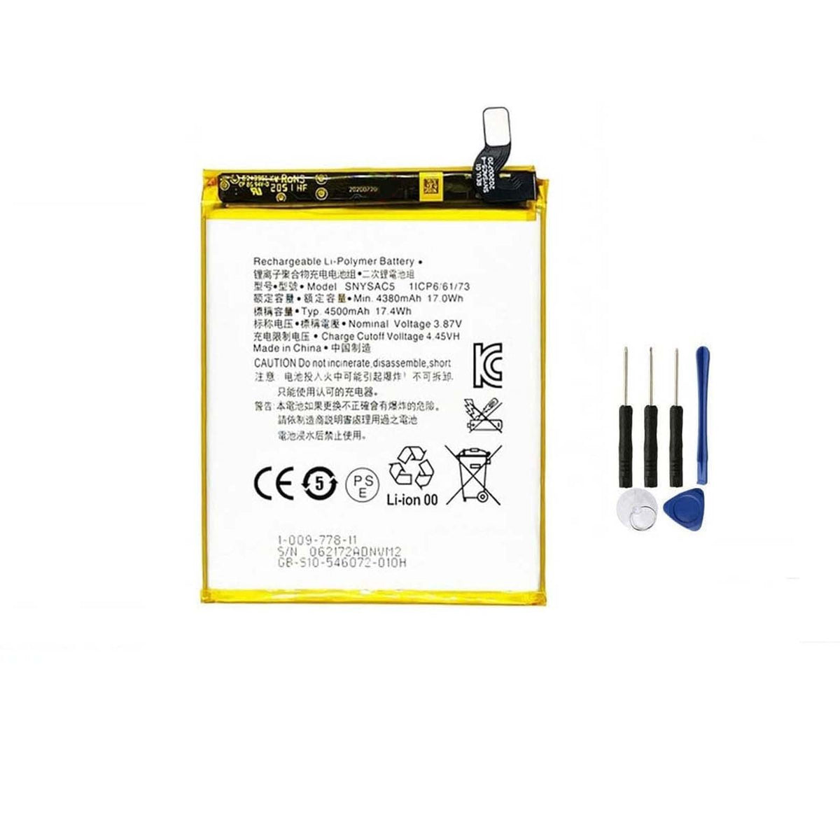 SNYSAC5 Battery for Sony Xperia 10 III (XQ-BT52) 100977811 1ICP6/61/73 4500mah