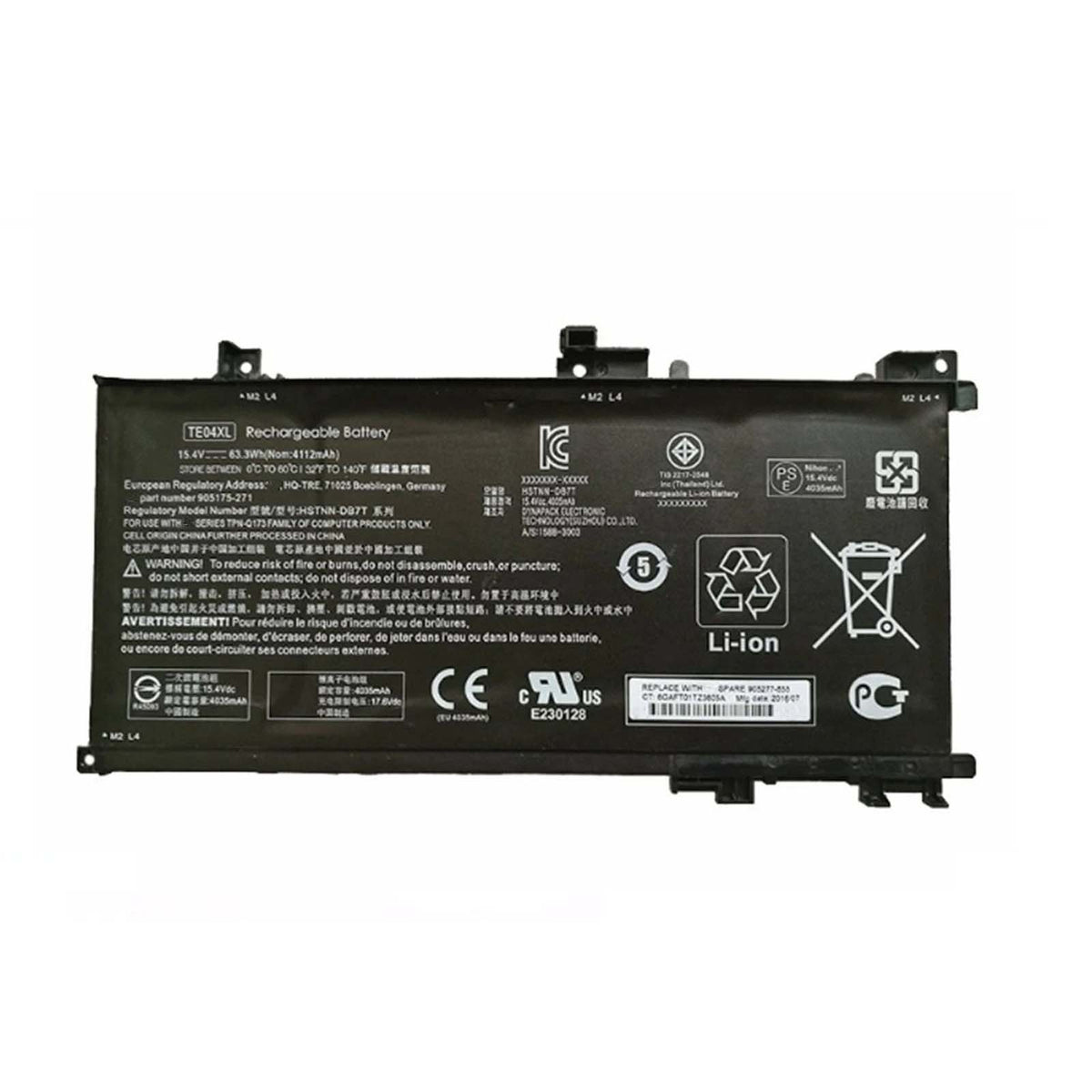 Replacement TE04XL Battery For HP Owmen 15-ax200 15-ax250wm 15-ax210nr 15-ax243dx 15-ax252nr