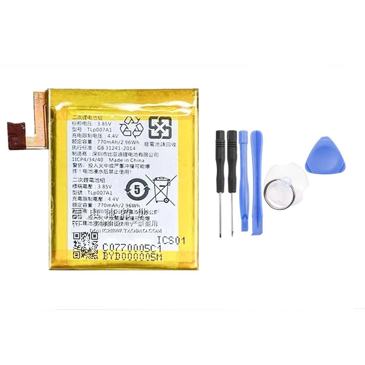 Replacement 770mah Battery TLp007A1 For TLp007A1 Mobile Phone