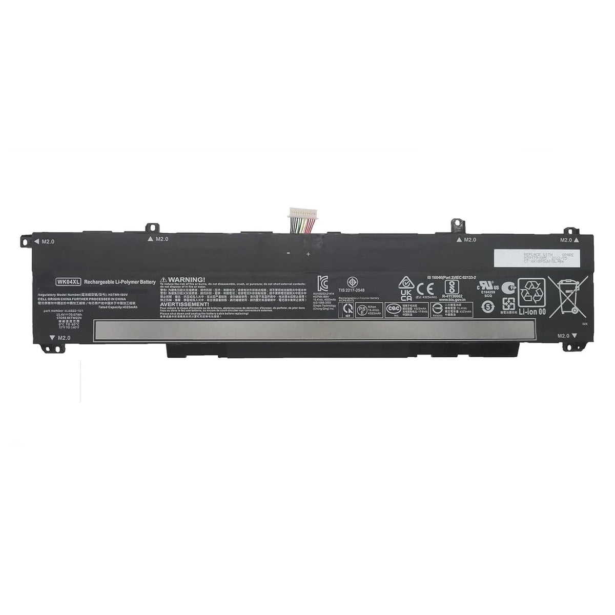 Replacement WK04XL WKO4XL Battery Compatible with HP OMEN 16-D0023DX 16-E 16-E0005UA