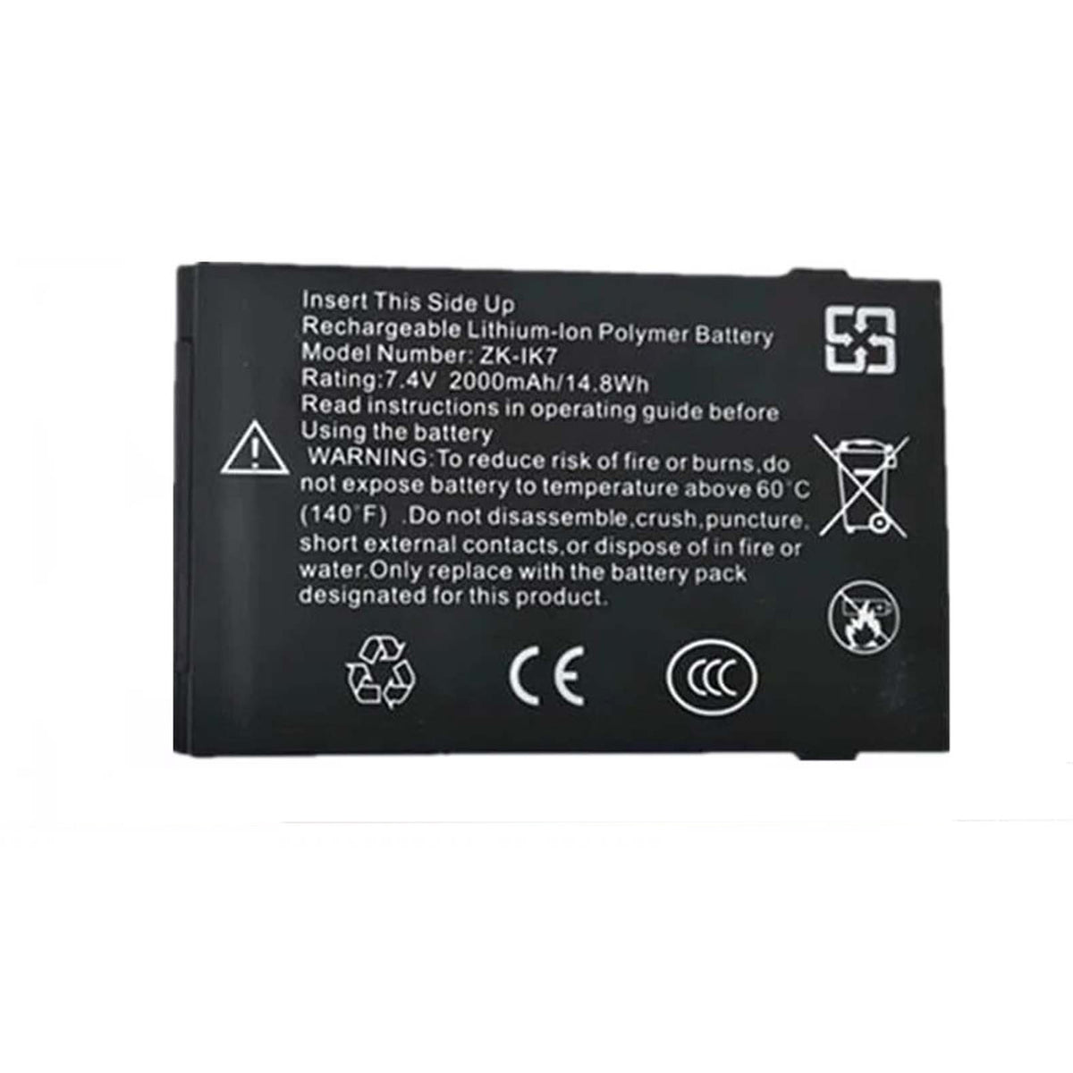Replacement ZK-IK7 Battery for ZK-IK7 i-face 701 702 502 302 101 7.4V,2000mAh/14.8Wh